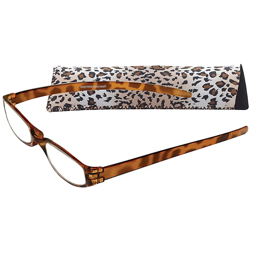 Zoom Eyeworks Reading Eyewear, Expressions Neoprene Cheetah, +1.25